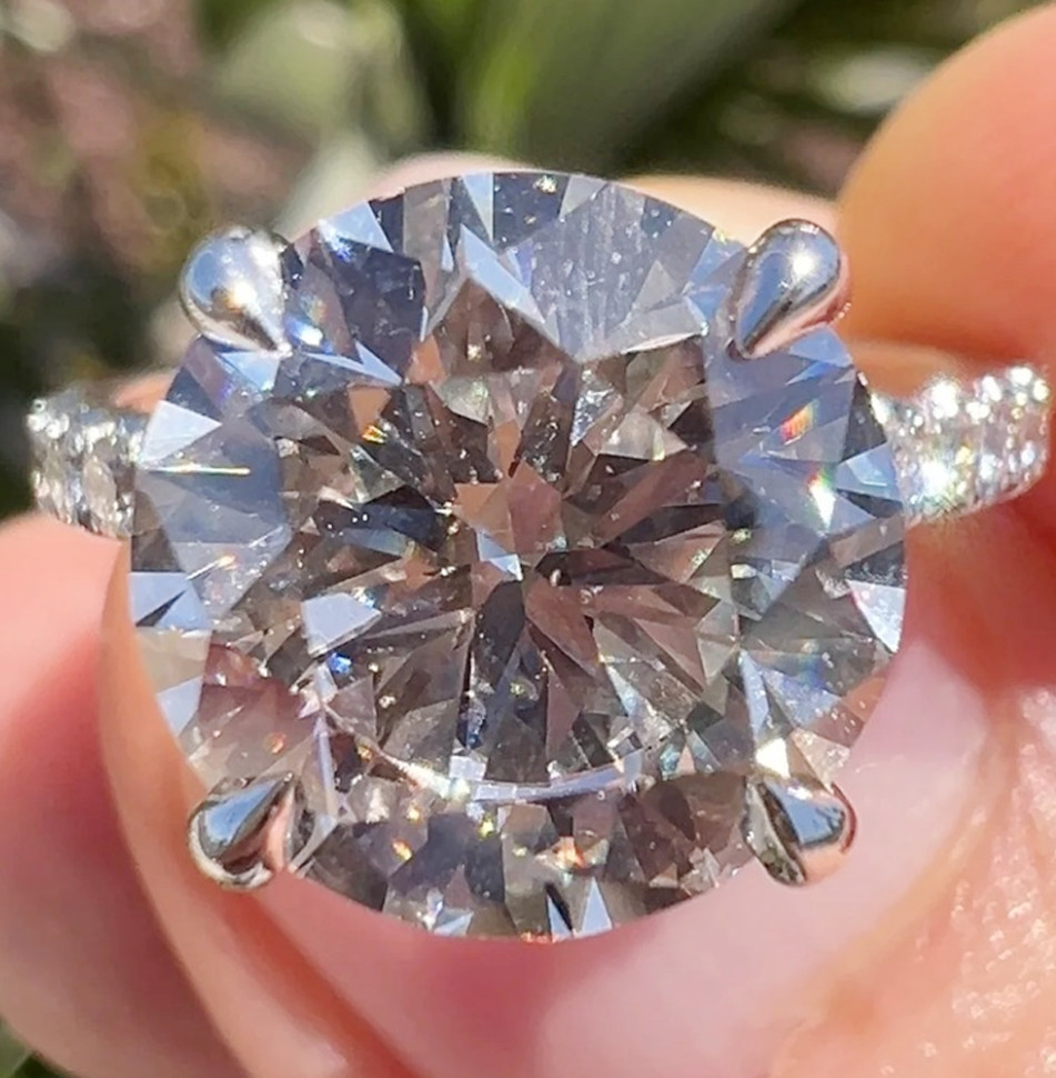 3.54 TCW Round Moissanite Hidden Halo Engagement Ring In 14K White Gold Plated
