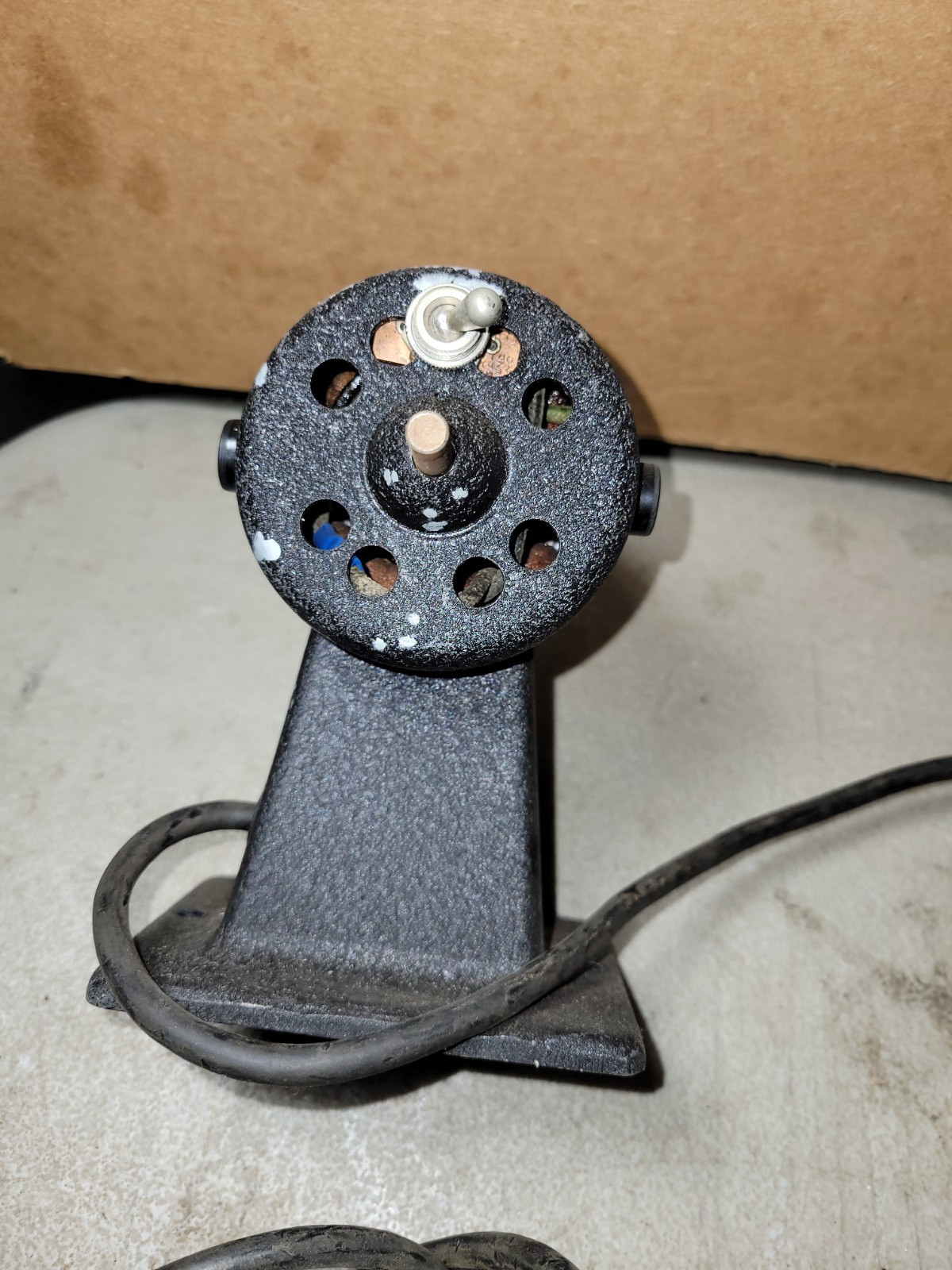 Vtg Jewelers WATCHMAKER Lathe Motor USA 110V w/variable speed foot-pedal Read
