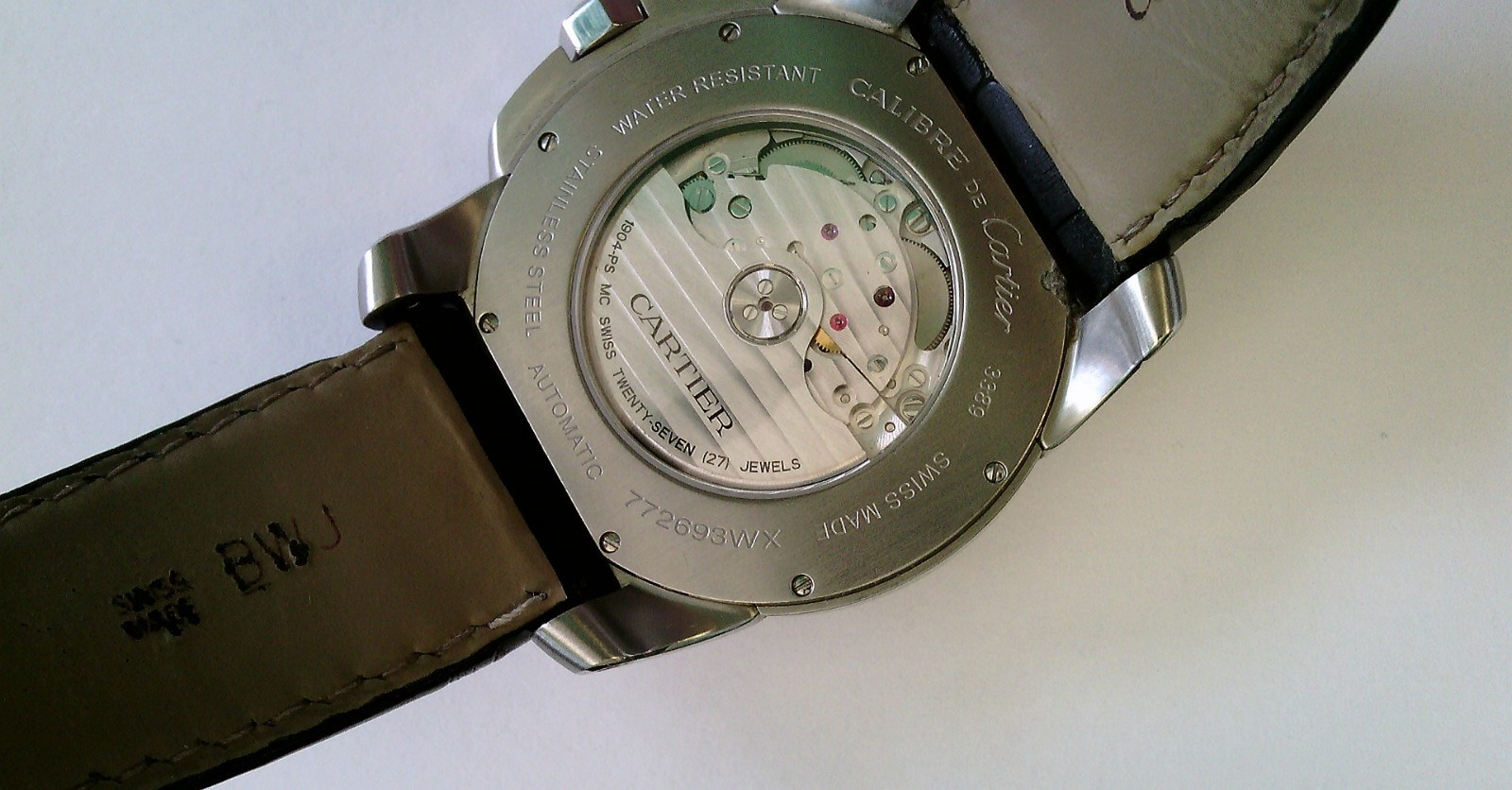 2017 Cartier Calibre de Cartier 42mm. Auto. Leather. FULL SET. NEEDS WORK.