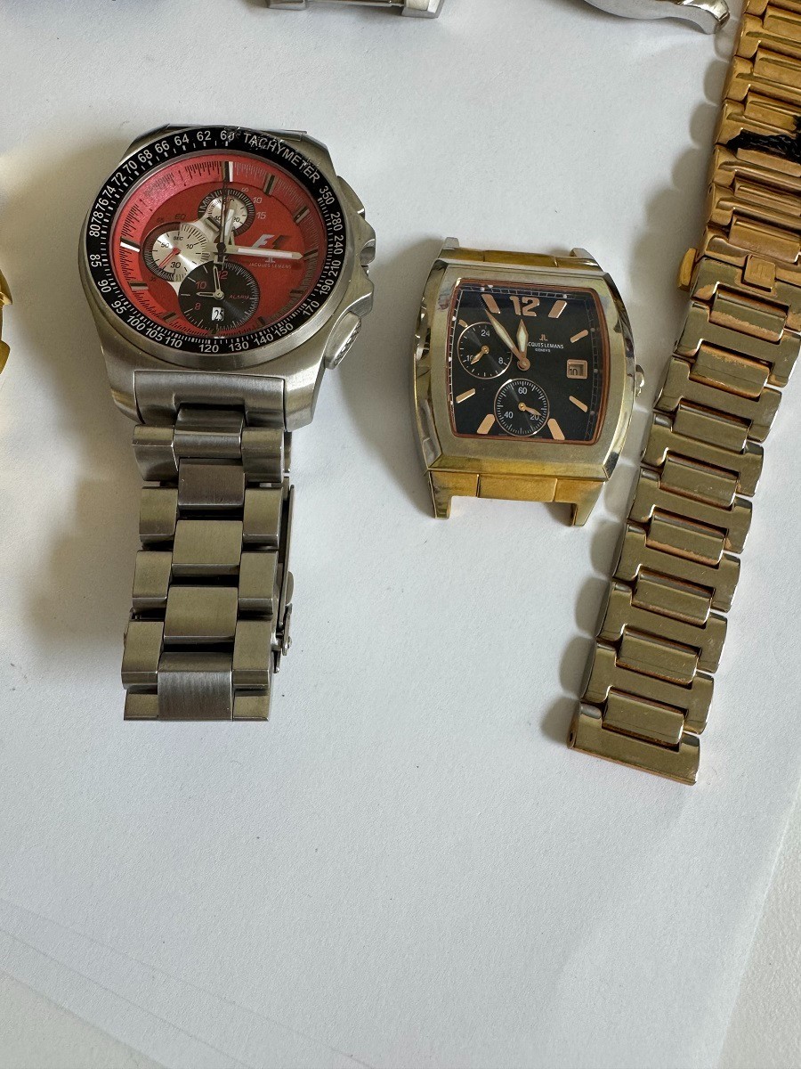 Lot of Jacques Lemans watches G-131 G-191 G-120 PARTS ONLY SOLD AS IS