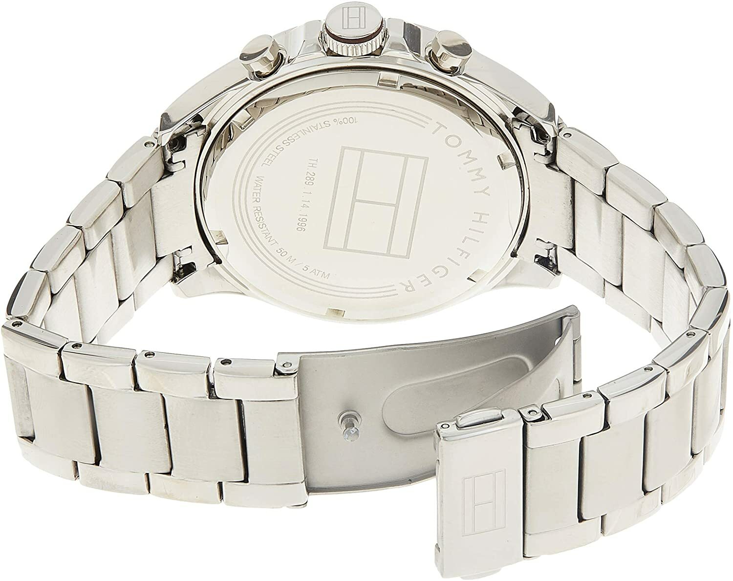 Tommy Hilfiger 1791229 Silver Tone Brown Dial Day Date Mens Casual Sport Watch
