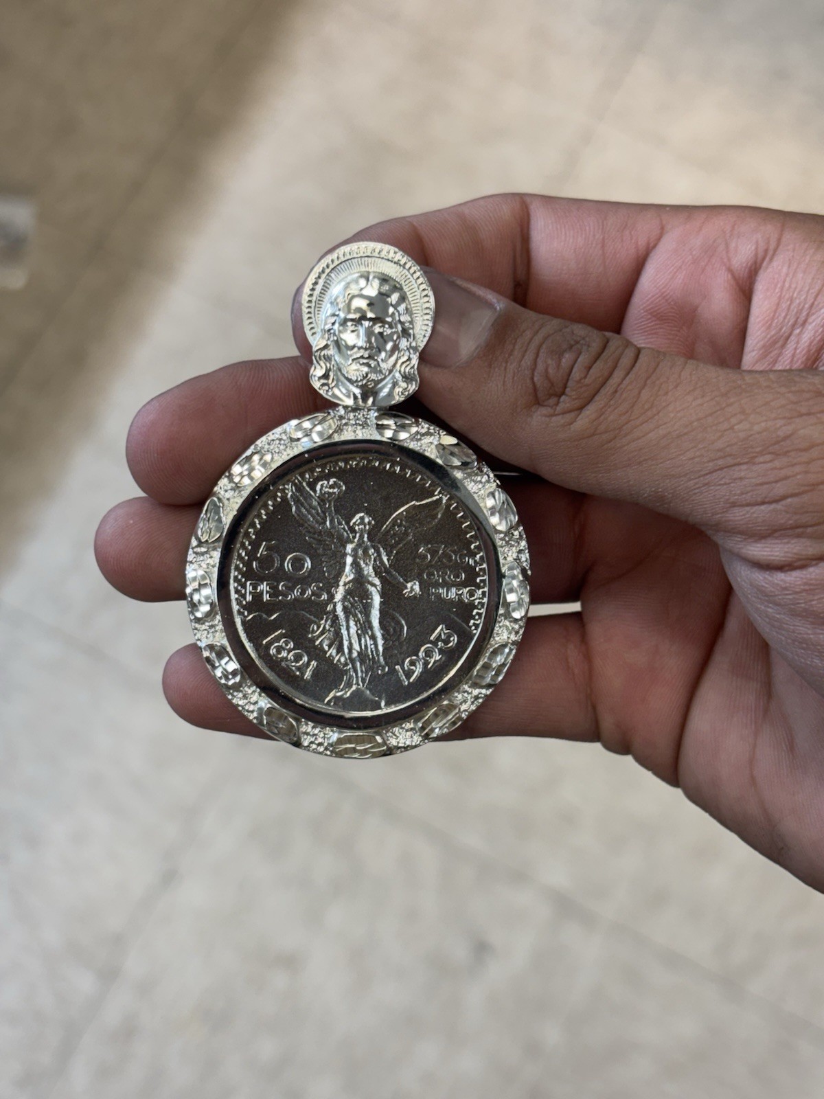 925 Sterling Silver San Judas Centenario Pendant – Gift For Him Her