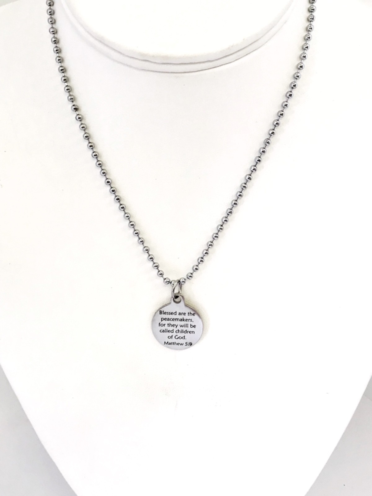 Christian Necklace, Blessed Are The Peacemakers Necklace, Christian Police Gift