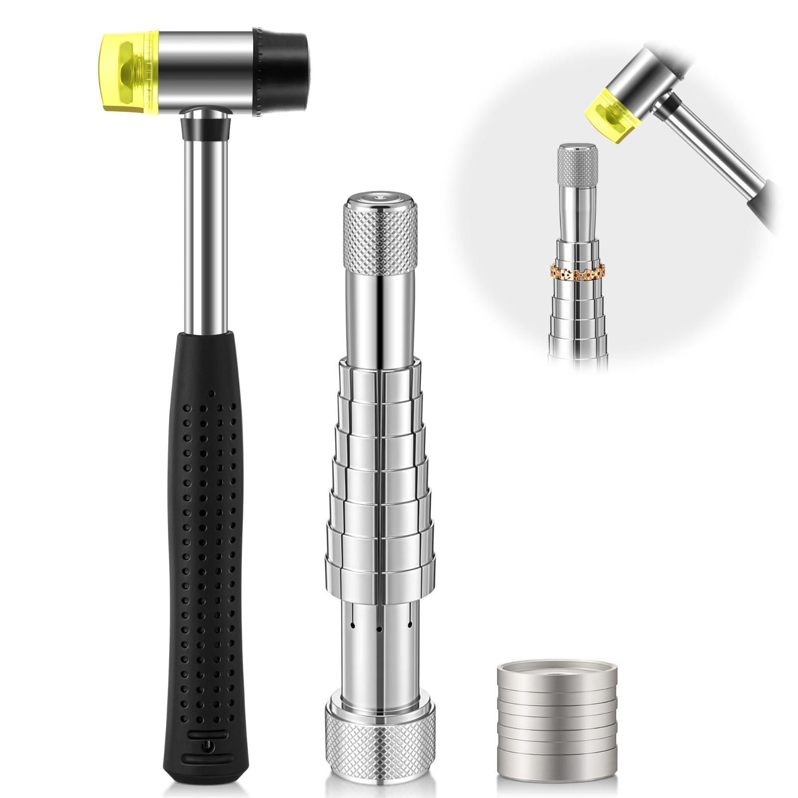 Ring Expander Tool Kit with Rubber Mallet | Jewelry Resizing for Gold, Silver &