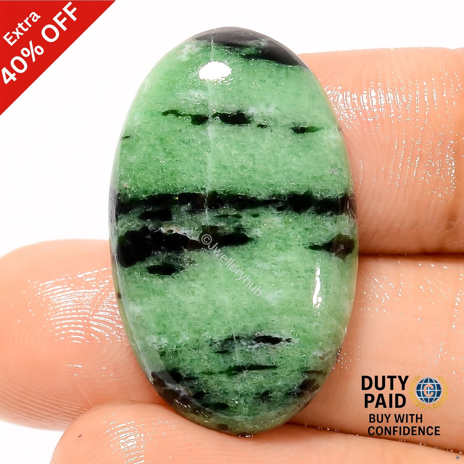 31.00 Cts Oval Ruby Zoisite Cabochon Semiprecious Gemstone Natural 28X17X5 mm