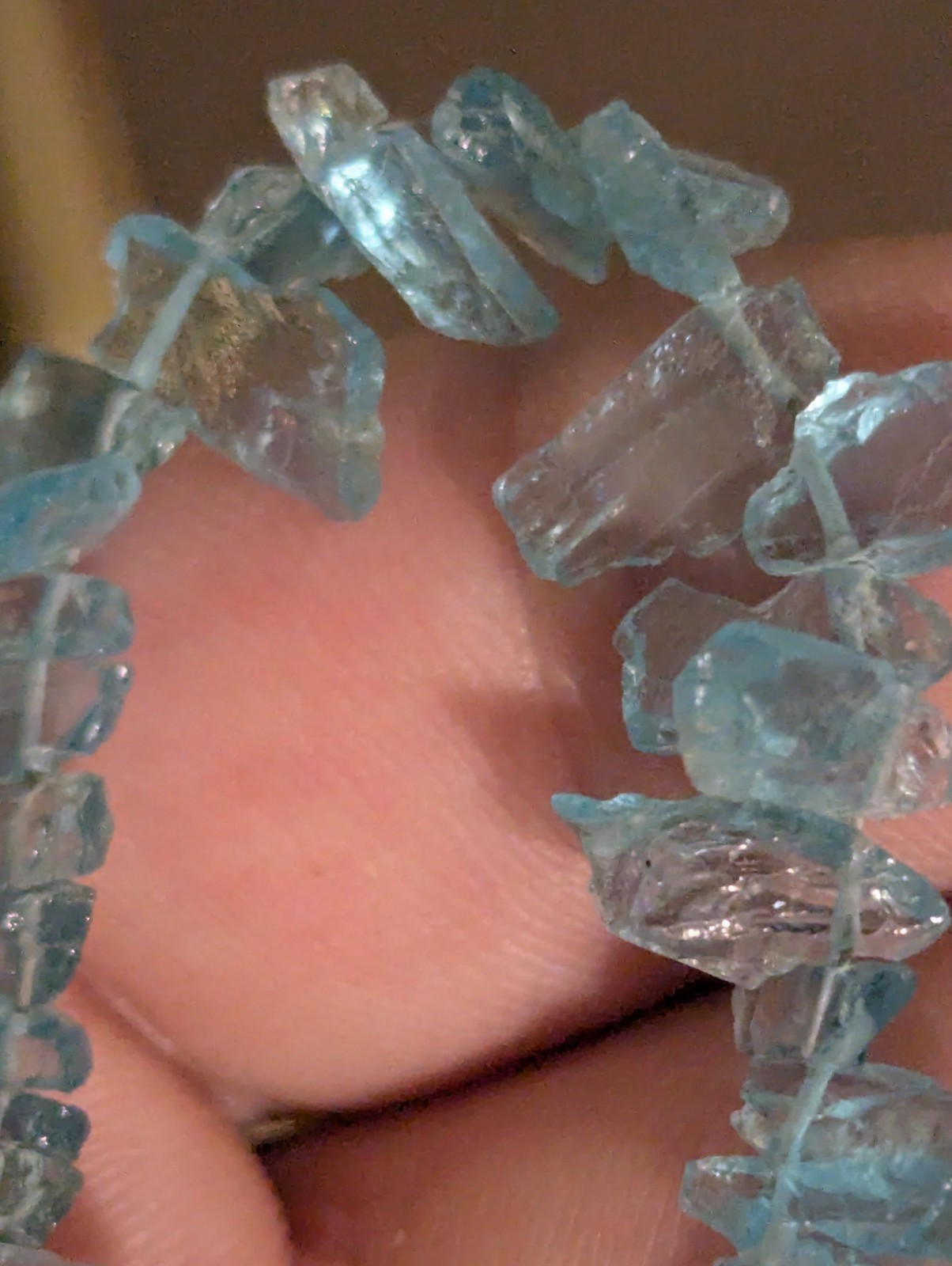 Light Blue sky apatite Crystal Bracelet 5.5 In