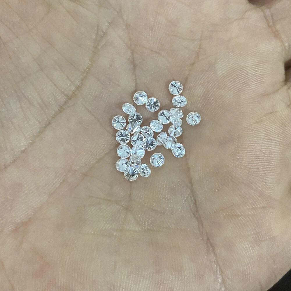 Natural Loose 2 MM Diamond Round 100 Pcs Lot VVS1 Clarity D White Color 0.03 ct.