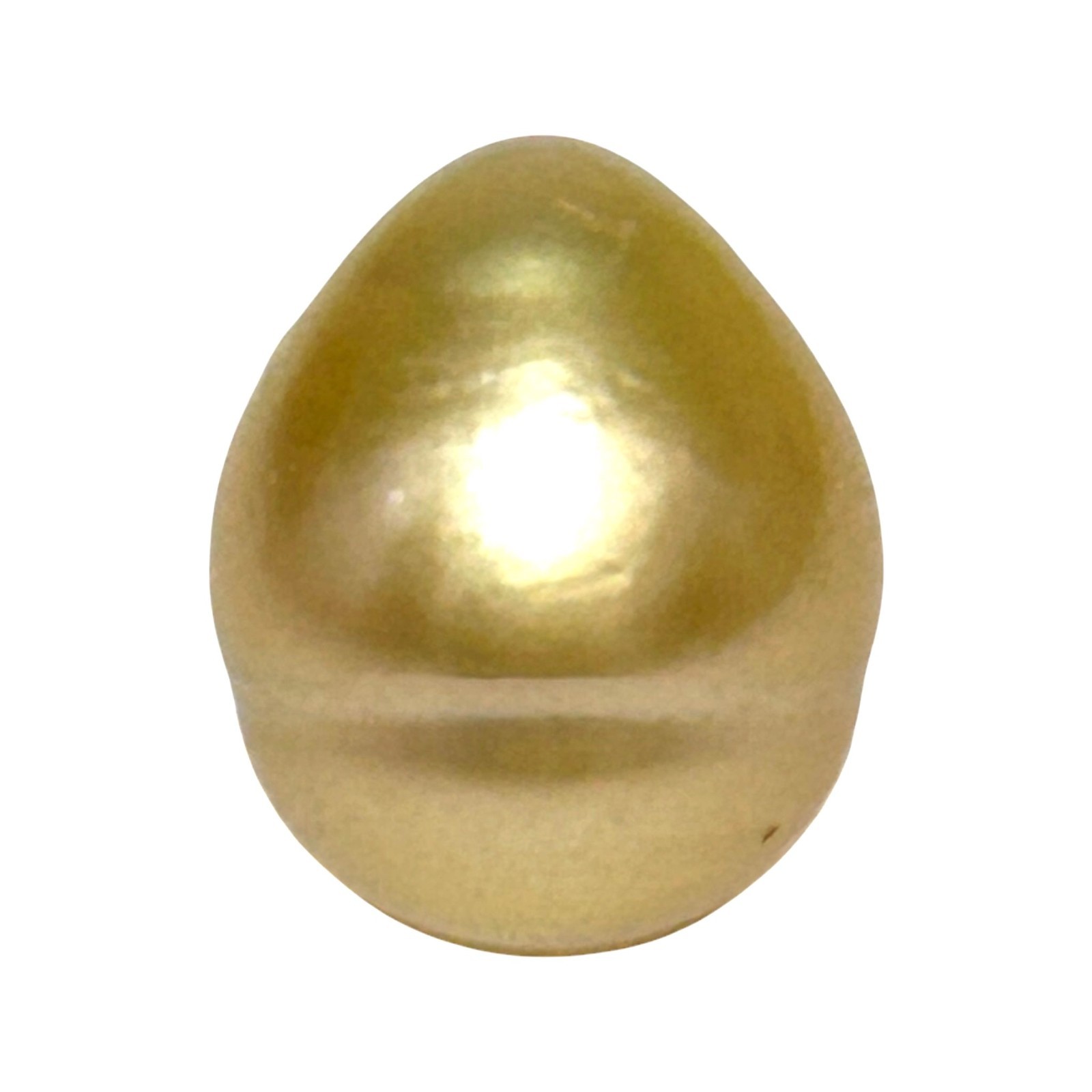 Oval 13.7 x 16.6mm 21.2 Carats Philippines South Sea Pearl Rich Gold Huge Loose