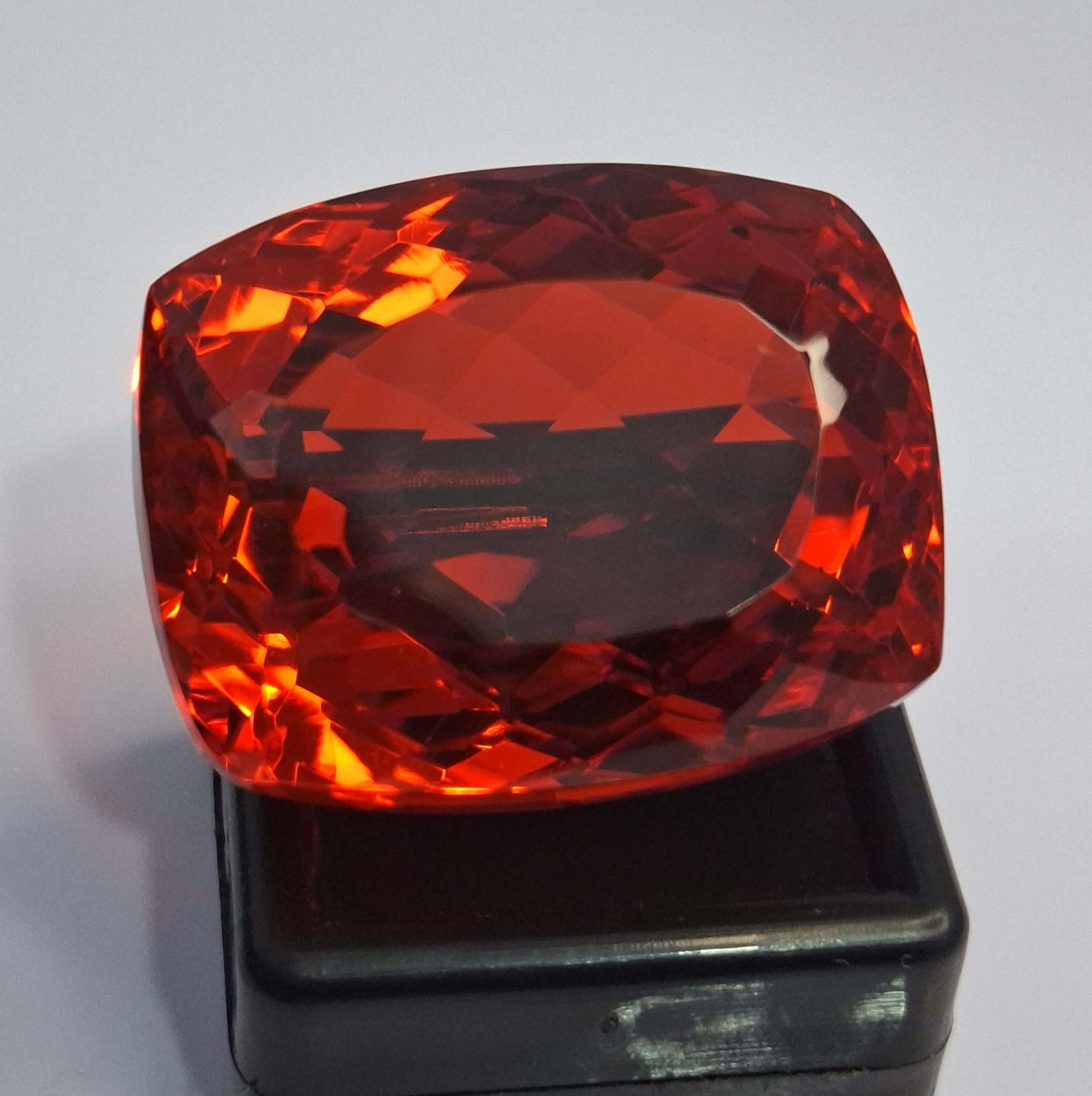 Mexican Fire Opal Cut Cushion Cut 126-128 Ct Loose Certified Gemstone SP1749