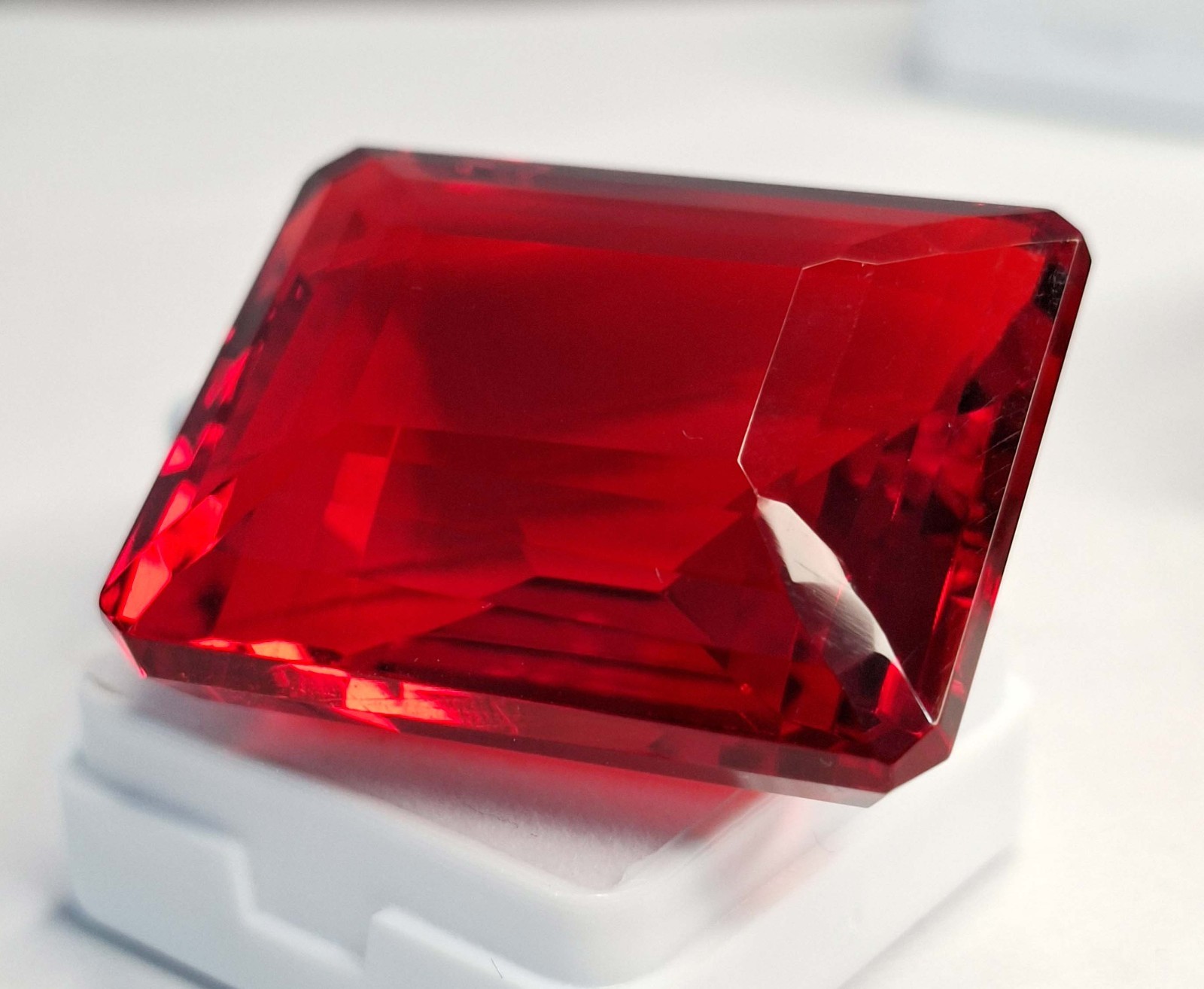 108-110 Ct Red Topaz Emerald Cut Natural Certified Loose Fabulous Gemstone RK893