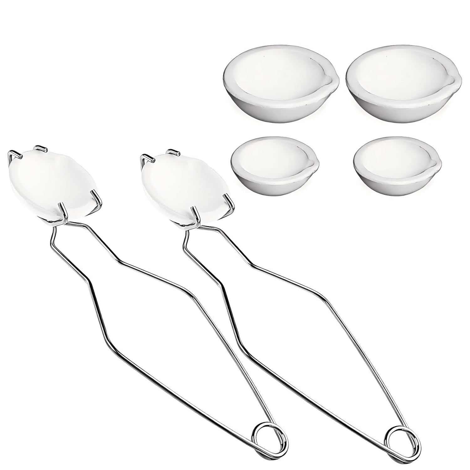 Ceramic Crucible Kit 8 Pieces Ceramic Quartz Crucibles Bowl for Melting
