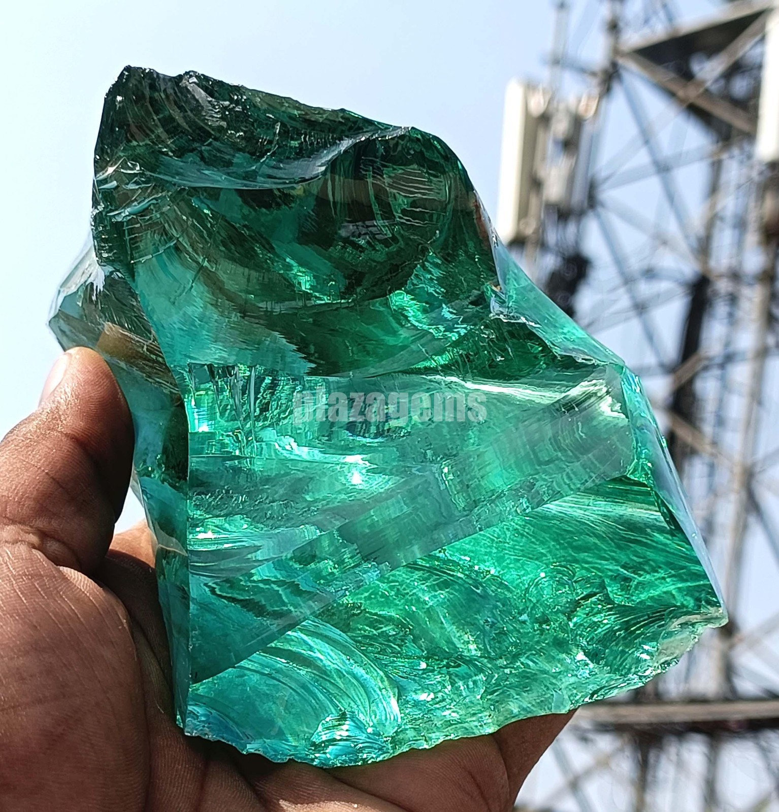Huge 1000 Carat Natural Aquamarine Raw Uncut Sky Blue Gemstone EGL 149x82mm 5AOF