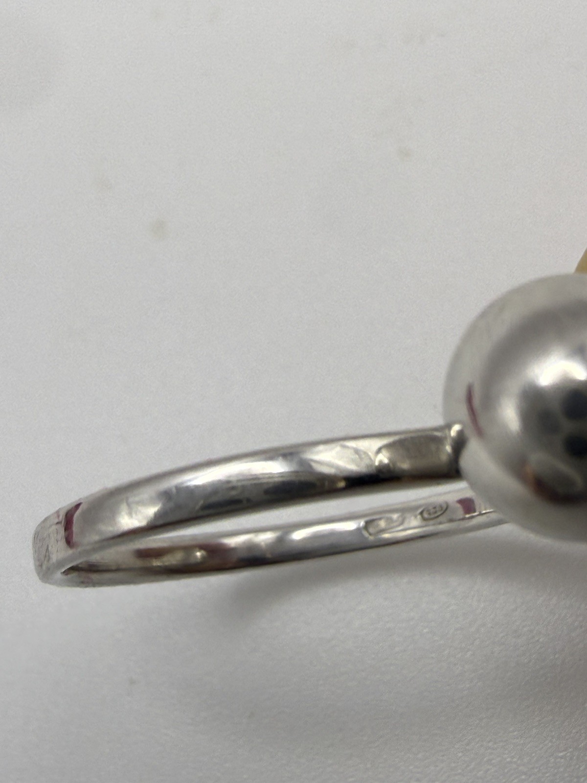 Set of 3, 925 Silver Yellow and White Gold Plated Rings, 2cm diameter