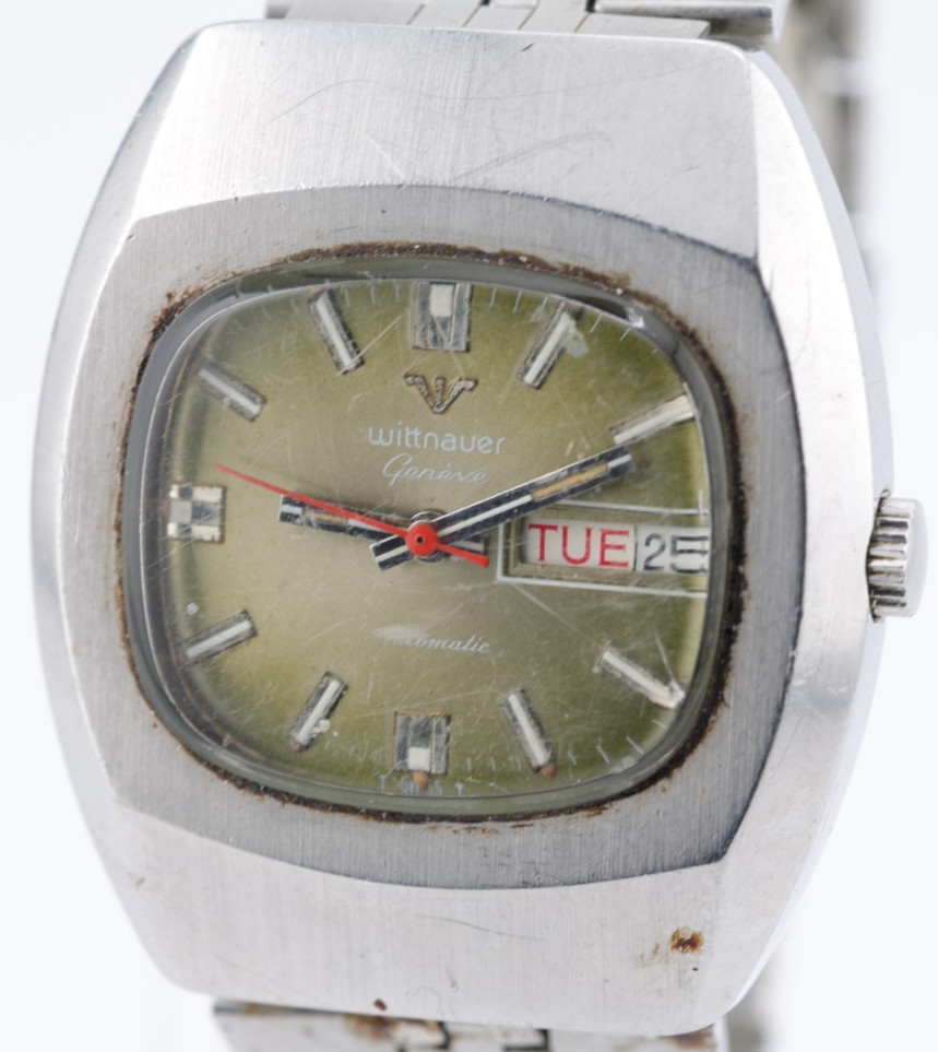 WITTNAUER GENEVE AUTOMATIC 17j WATCH cal. ETA 2790, 36.7×41.7mm CASE, RUNS (HQ)