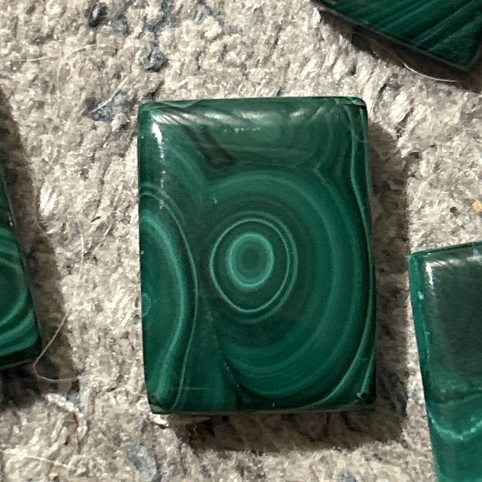 5 Malachite Smooth Cabochon Gemstones – Natural Jewelry Making Pendants