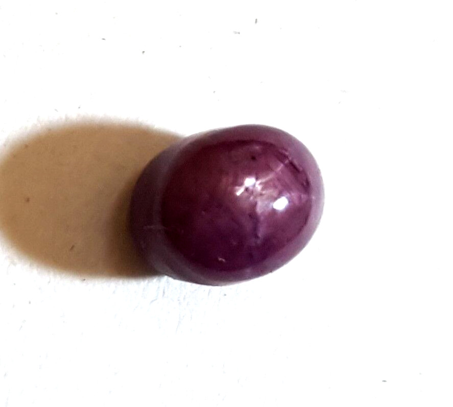 Natural Ruby Star Oval Cabochon Loose Gemstone 5×6.40 MM 2.20 CT