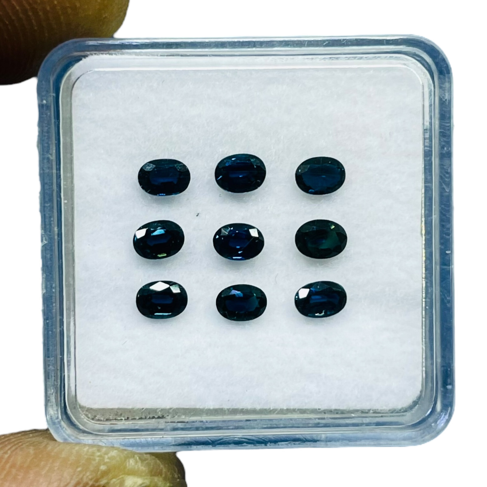 VVS 9 Pcs Natural Ceylon Blue Sapphire 3.5×2.5mm Oval Cut Loose Gemstones Lot