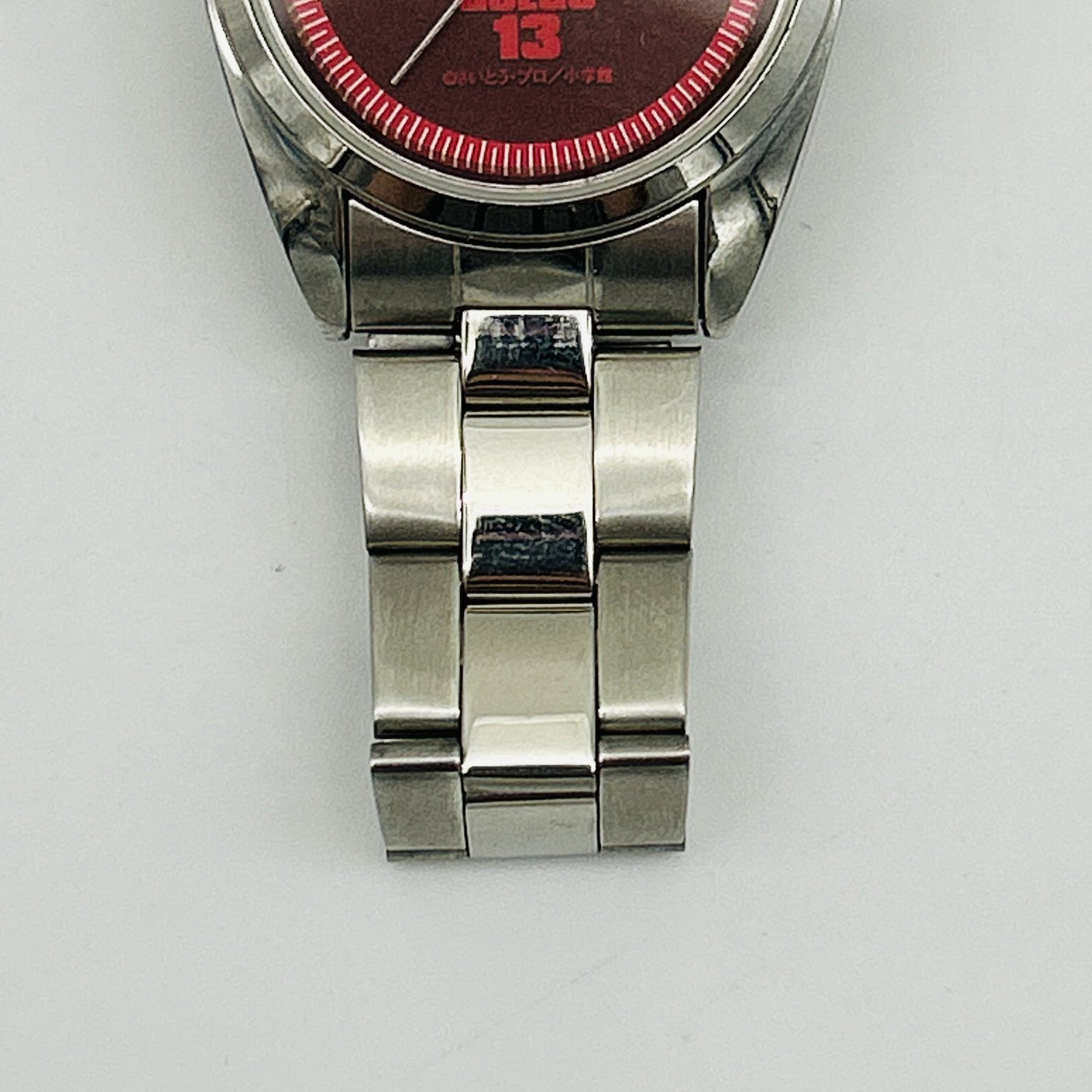 VINTAGE Golgo 13 Watch Adult Silver Tone Red Anime Manga Japan Video Game Y2K