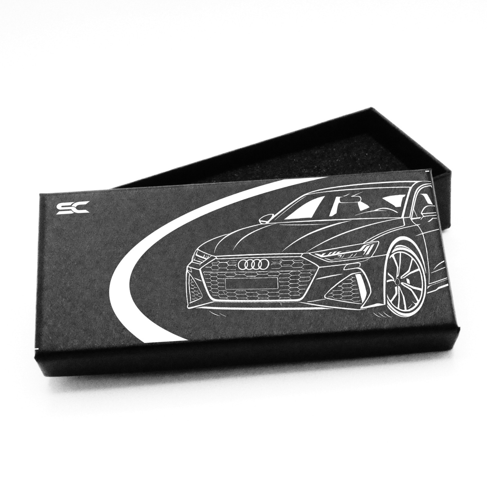 Audi Sport GT Carbon Look Carbon Fiber Fan Art Quartz Wrist Watch