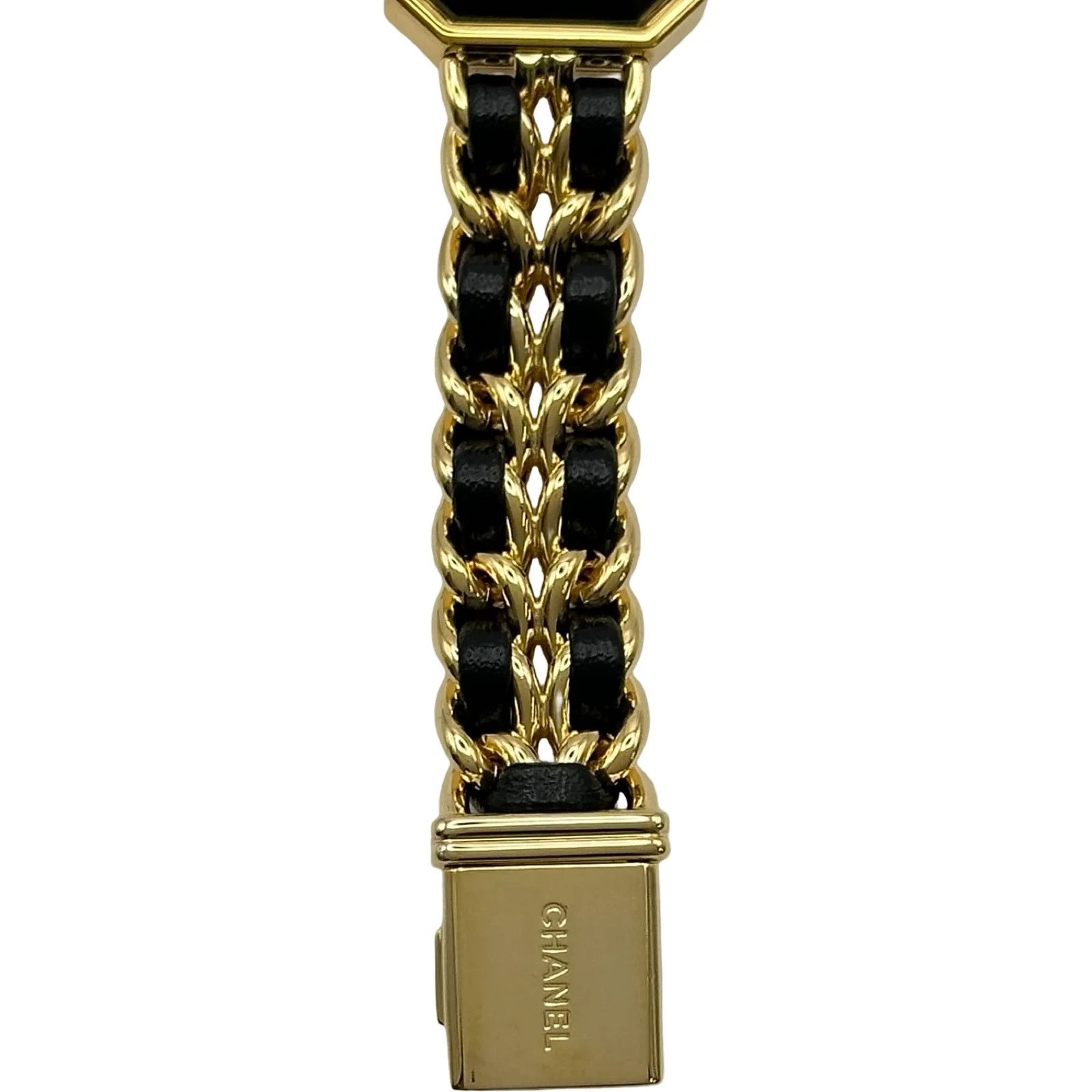 Chanel Première S H0001 20mm Gold Black Dial Quartz Watch OKW2254