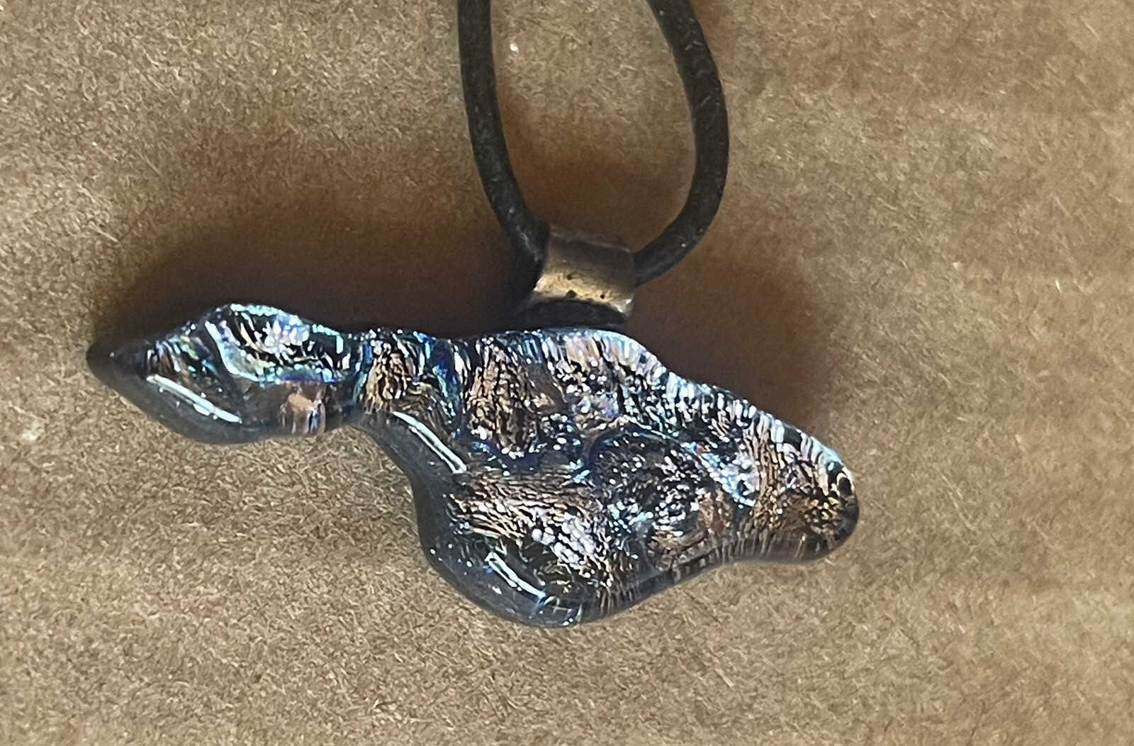 CATALINA ISLAND, OUTLINE OF ISLAND, ARTISAN NECKLACE, HANDMADE, NWOT
