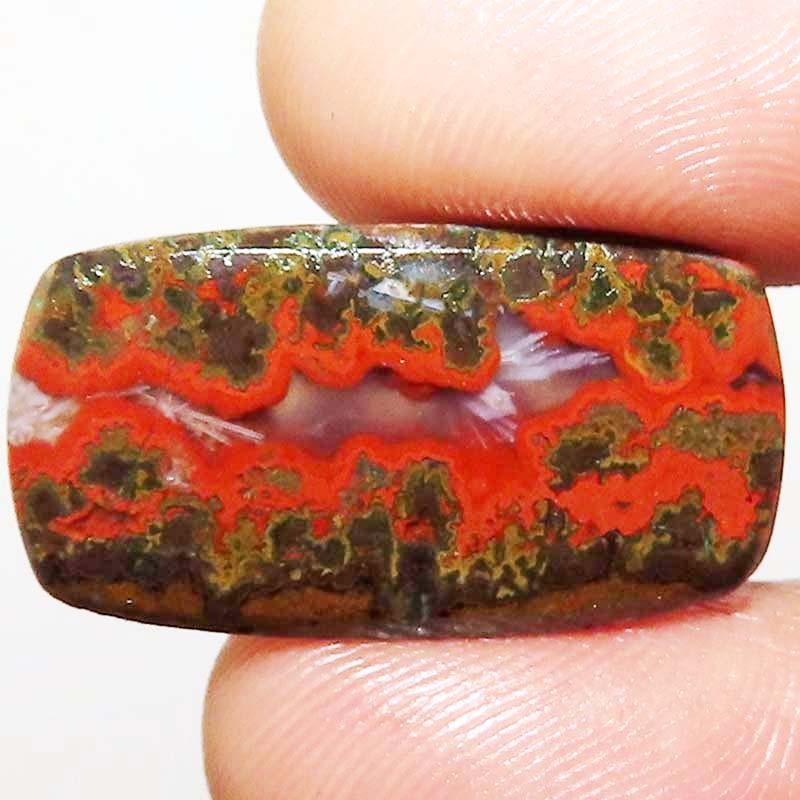30.10 CTS 100% Natural Morocco SEAM AGATE Oval Cabochon 16X31X6mm Loose Gemstone