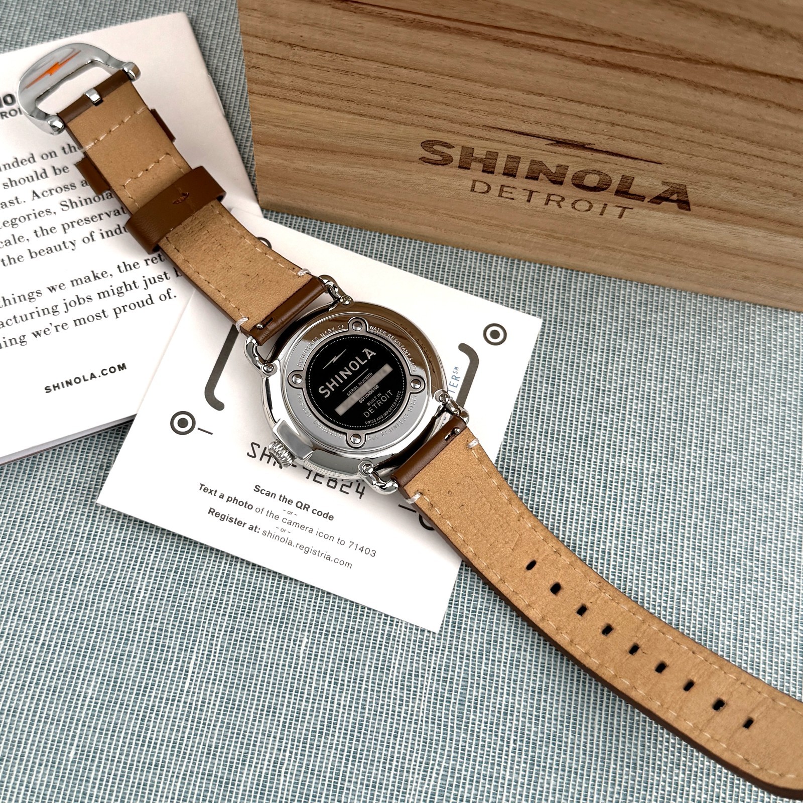 Shinola Runwell Watch 41mm Slate White Dial Argonite 1069 Men’s Watch S011000010