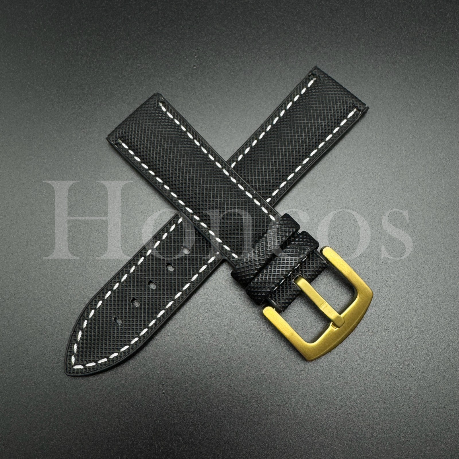 20 22 MM Black/WT Hybrid Nylon Rubber Strap Watch Band Buckle fits for Michele