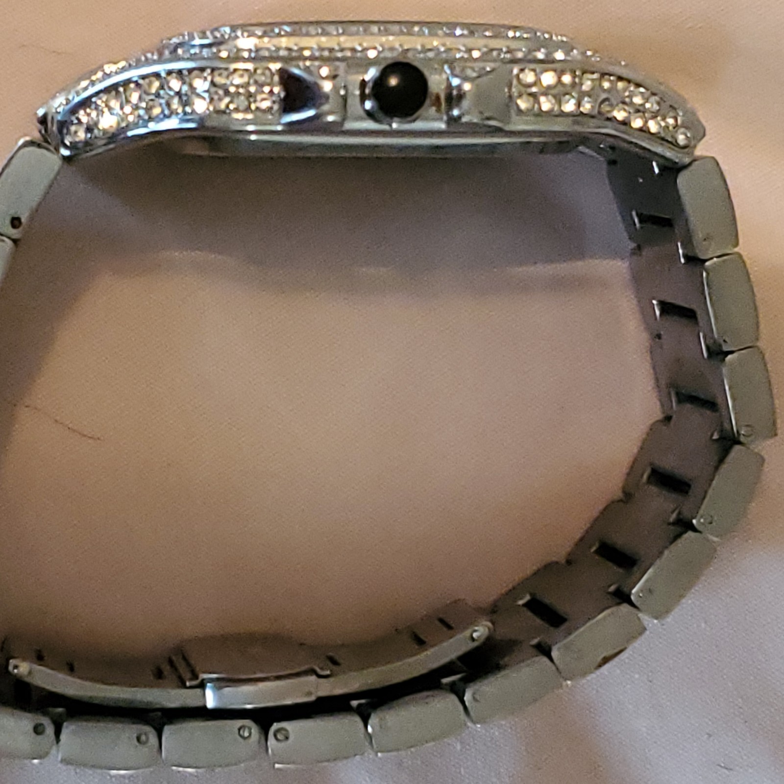 Square Face Skeleton Bust Down VVS Moissanite Watch