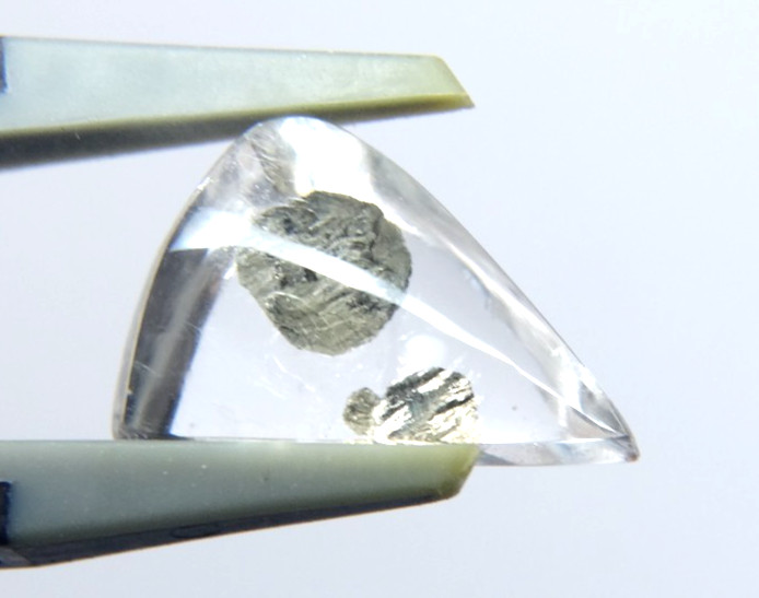 IP26 Pyrite Marcasite in quartz 3.35ct 11x7x3mm free form inclusions in Quartz