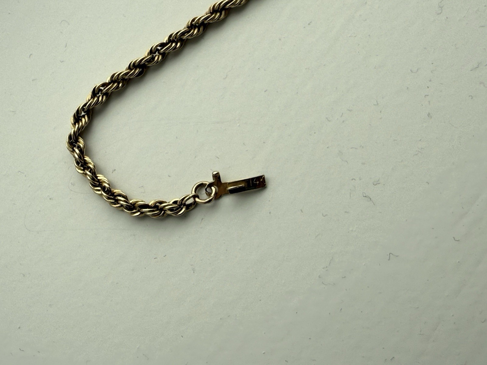 14 kt Rope chain and bracelet combo/ 14 kt Cadena y pulsera combo