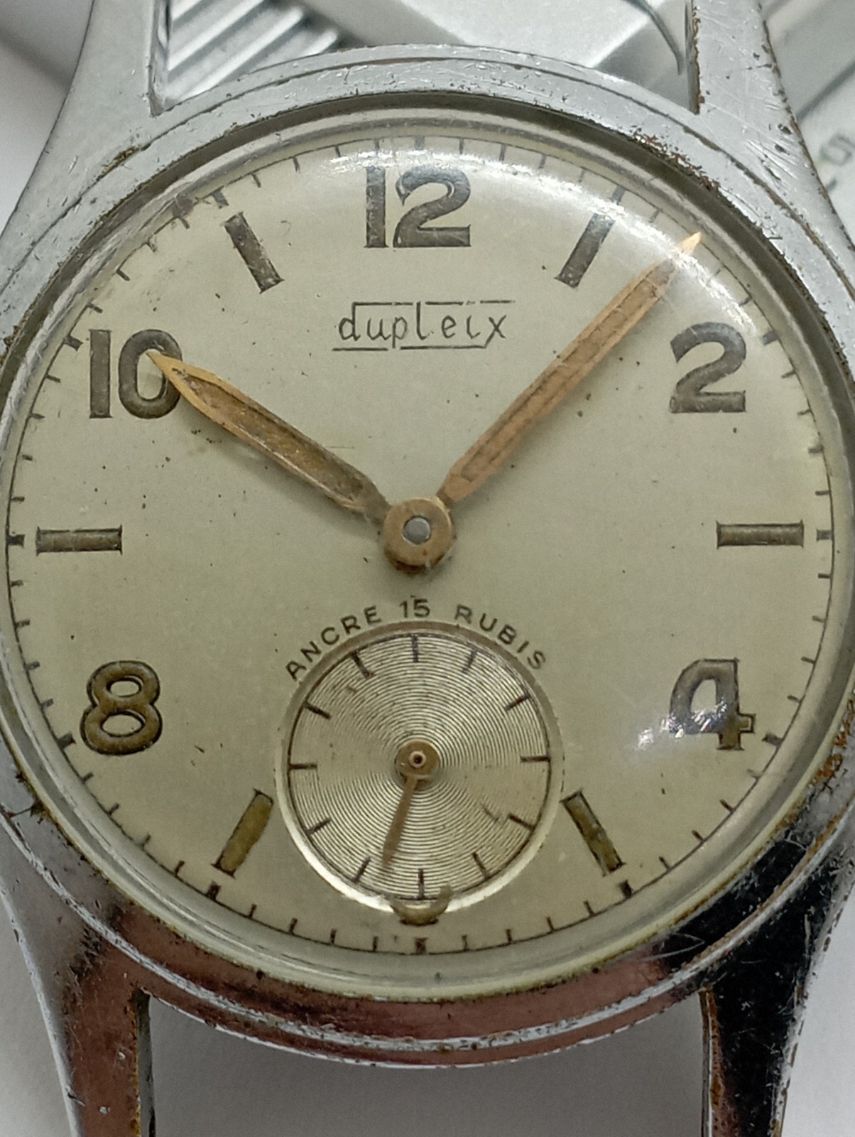 Vintage Beautiful Military Type DUPLEIX cal. FEMGA 500 DAMA rare Hands For Parts