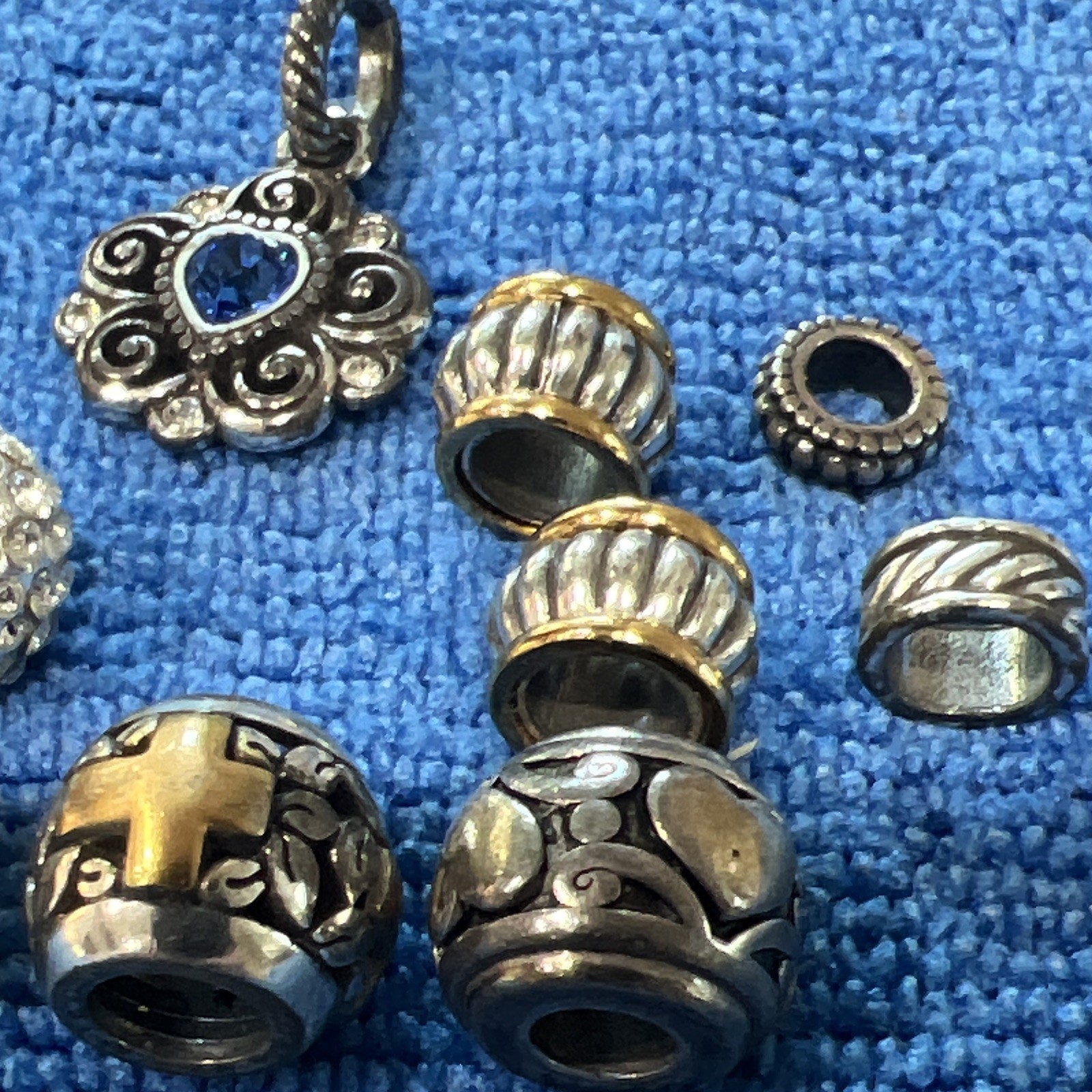 Brighton Charms 12 pieces. Excellent condition 1 mm beads