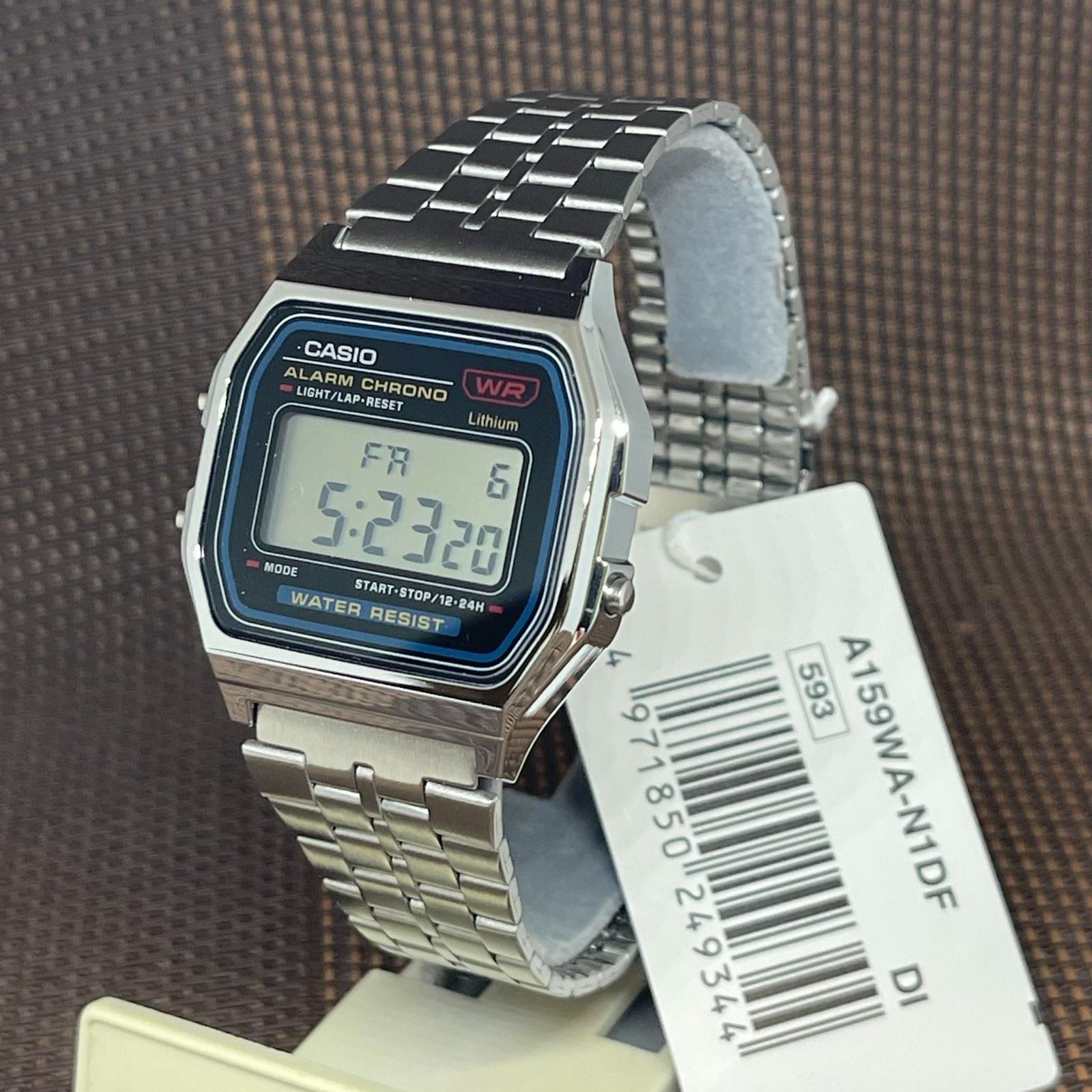 Casio A159WA-N1 Digital Stainless Steel Classic Design Chronograph Unisex Watch