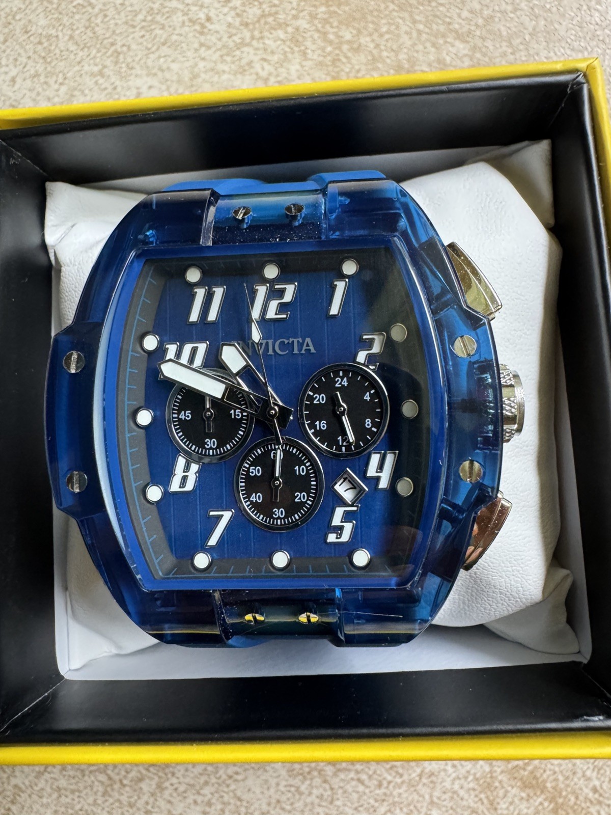 Invicta S1 Rally Kinesia Anatomic 47mm, Blue Men’s Watch 45484 Brand New w/ box