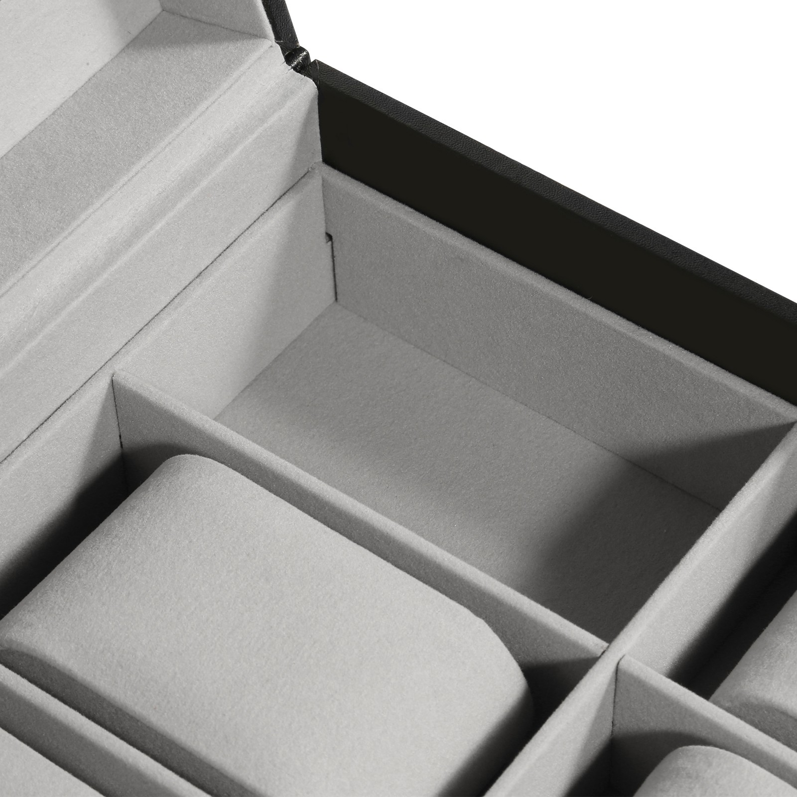 20 Slots Watch Box PU Leather Watch Case Lockable Jewelry Storage Display Case