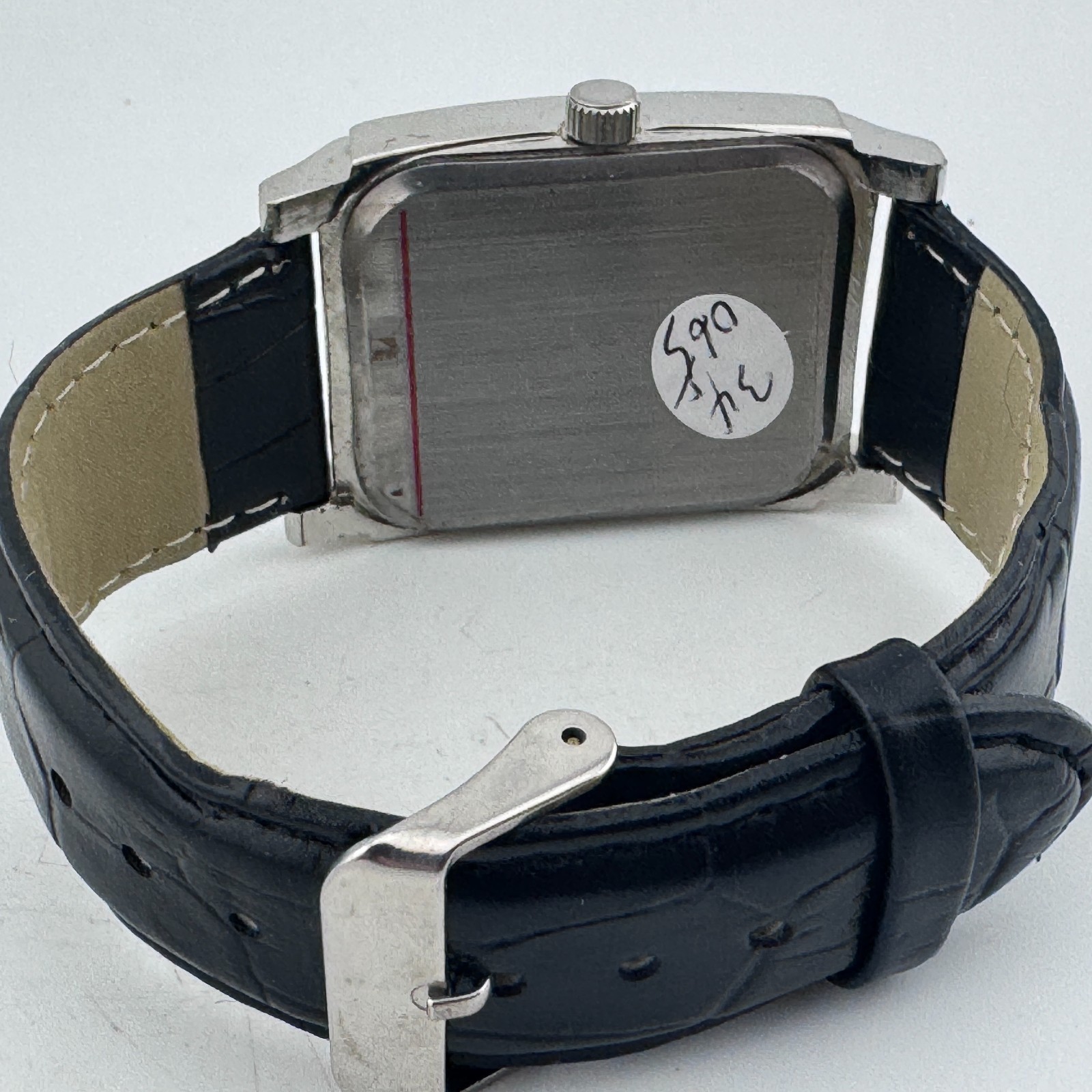 U.S. Polo Assn. Quartz Watch Men Silver Black Rectangle Date Analog New Battery