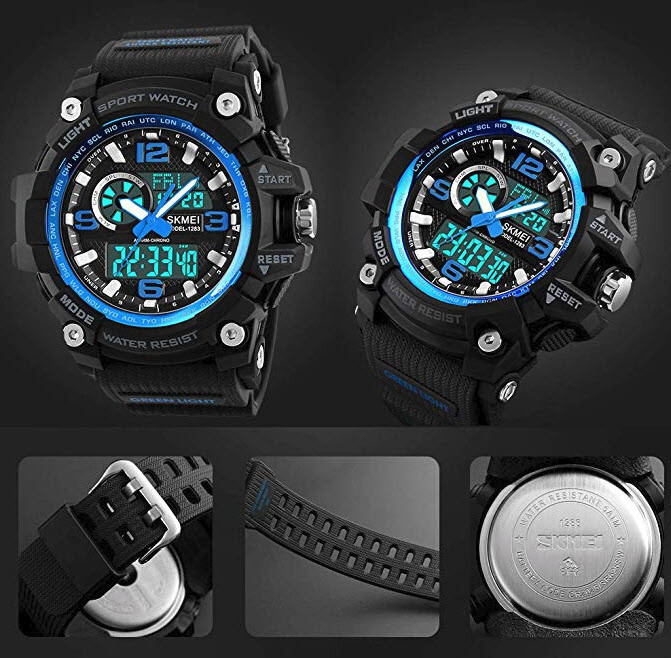 SKMEI Men’s Digital Analog Waterproof Sport Army Military Watch Wristwatch LED