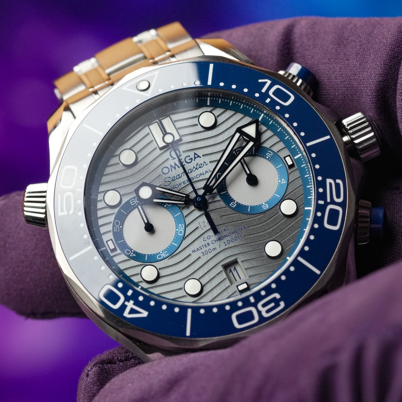 OMEGA Seamaster Diver 300M Chrono 44mm Grey Dial 210.30.44.51.06.001 Full Set