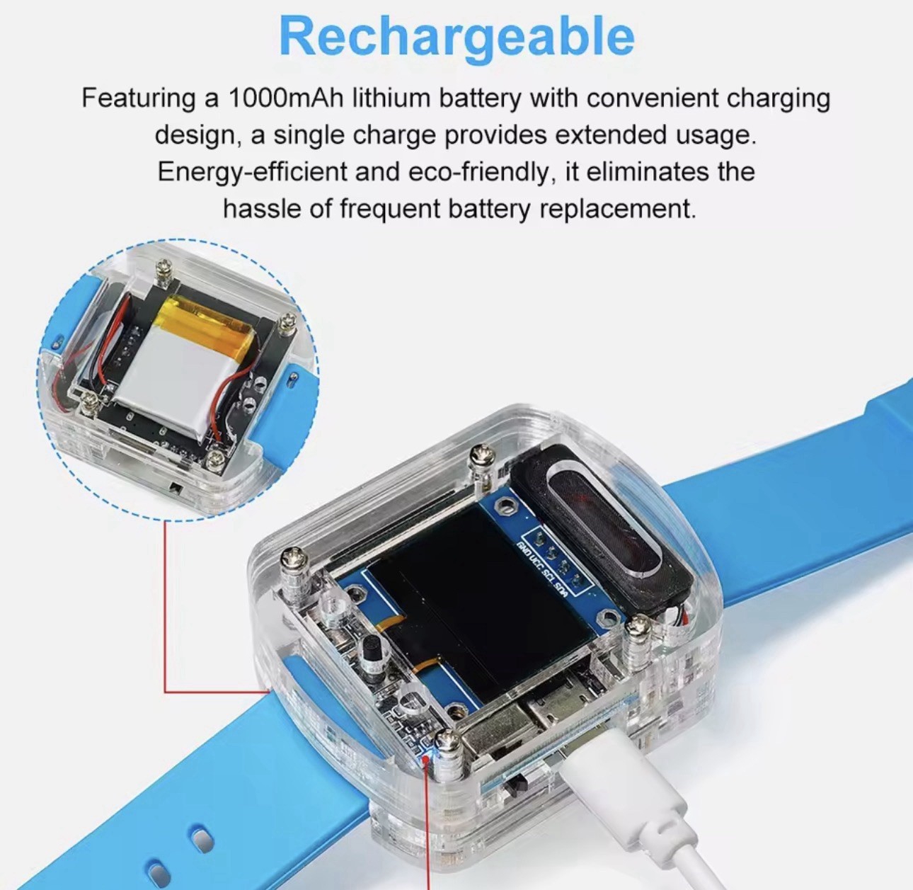 New AI Voice Build Your Own Watch Electronic kit Development Board Oled Screen