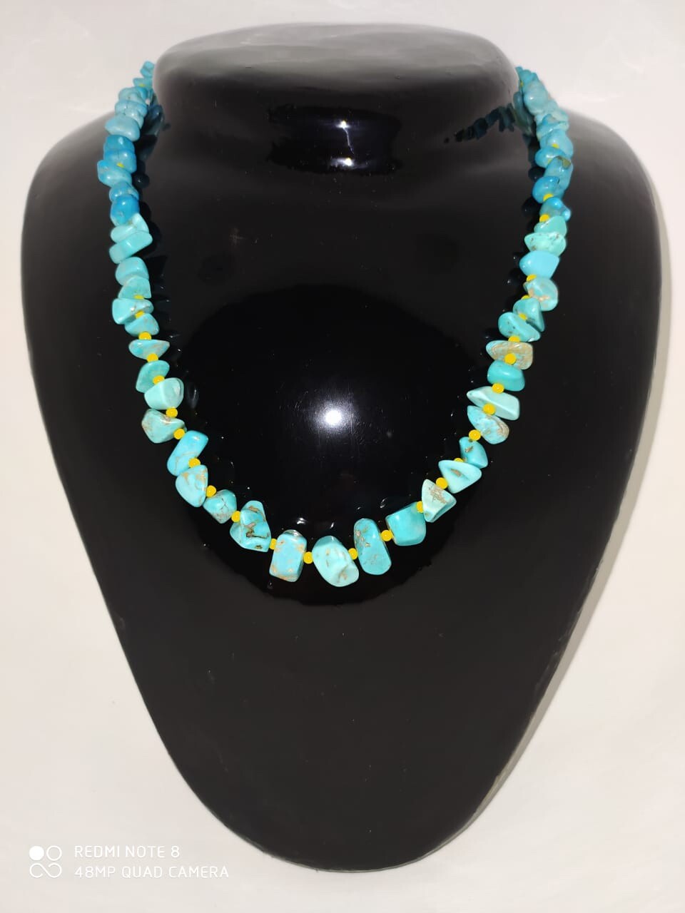 For Turquoise lovers, A Set of natural Turquoise Stones & Yellow Pearls.
