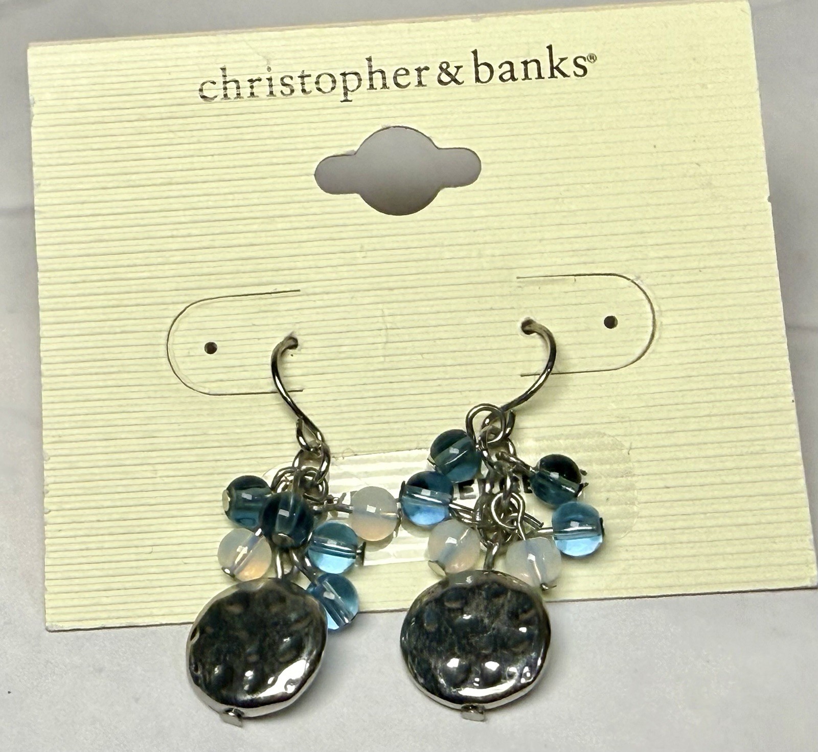 Christopher & Banks NWT Stretch Bracelet & 2 Sets of Earrings Blues/Blacks