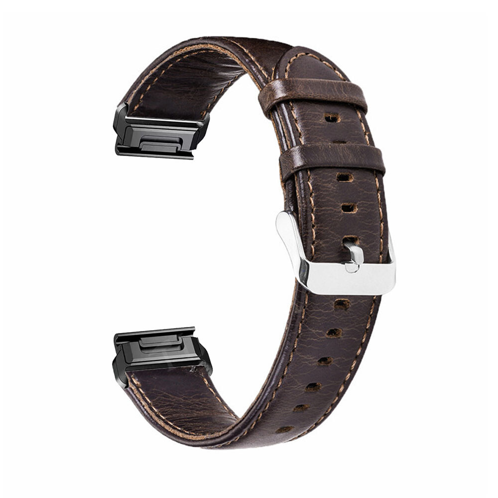 Quick Fit Leather Strap For Garmin Fenix 8 7 7X 6 6X Pro 5 5X 3HR S70 Watch Band