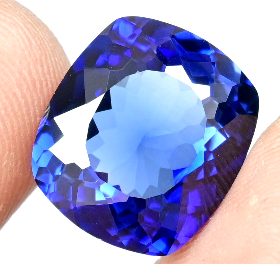 Natural Ceylon Blue Sapphire 17.95 Ct Cushion Certified Flawless Loose Gemstone