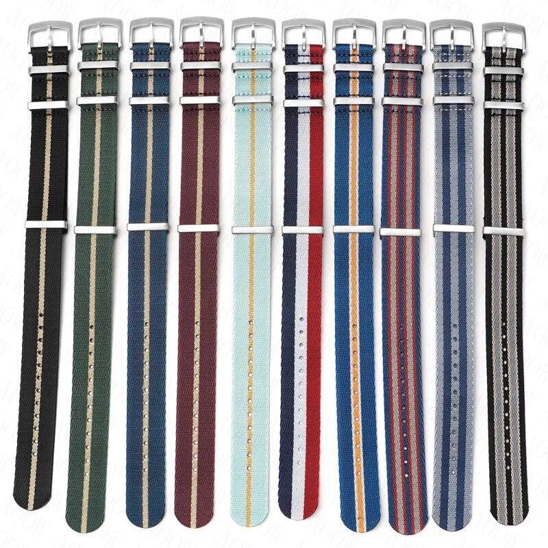 Soft Nylon Watch Strap for Omega Seamaster 007 Canvas 20mm 22mm Replacement Band