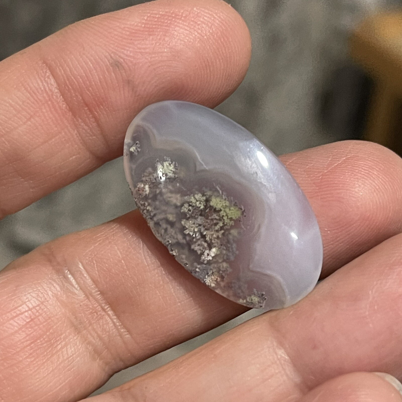 21.4ct 30×17.2×5.4mm Fine Garden Moss Agate Oval Cabochon Loose Picture Stone