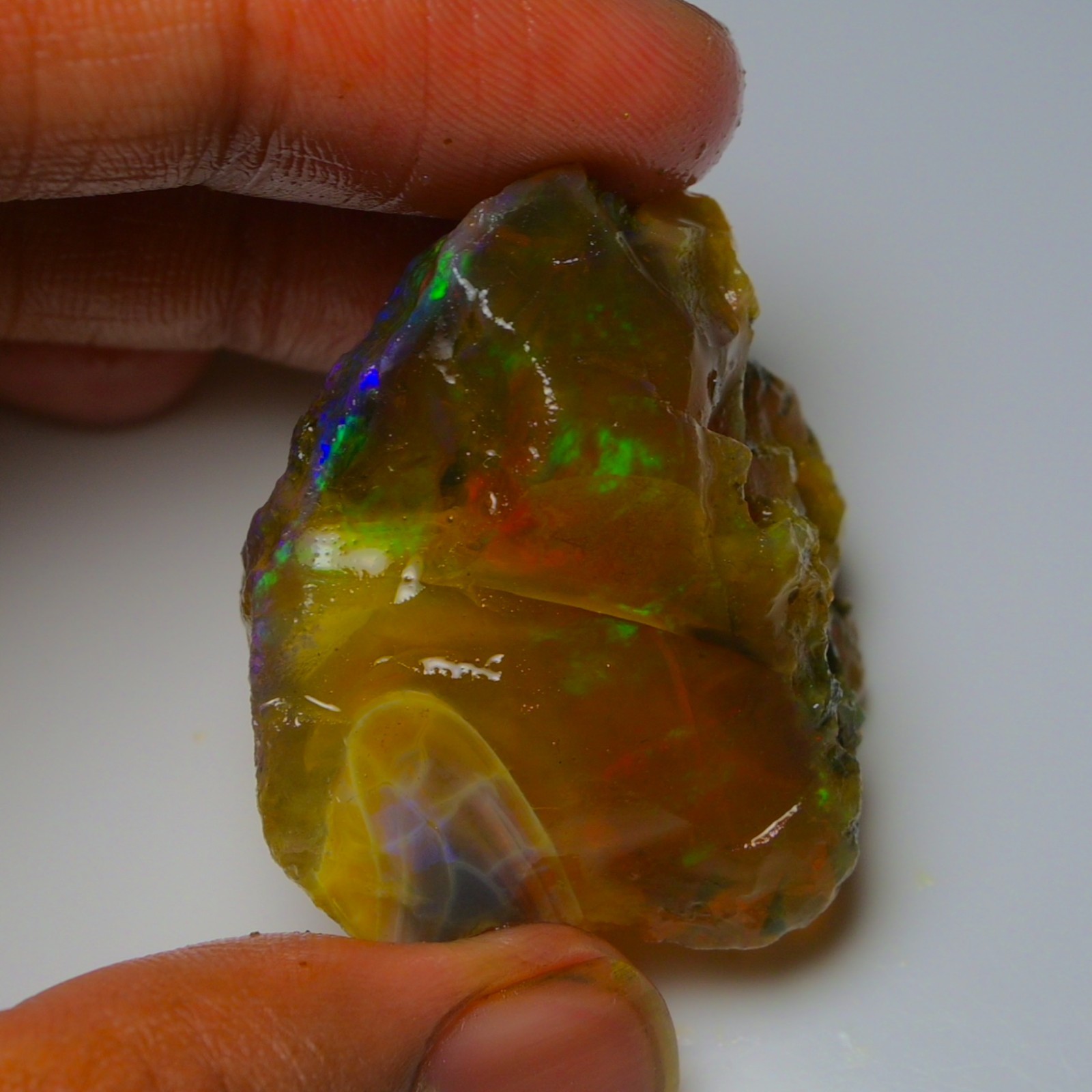 Stunning Ethiopian Opal Rough 99.20 Cts, Large Oil Opal Specimen Natural Opal