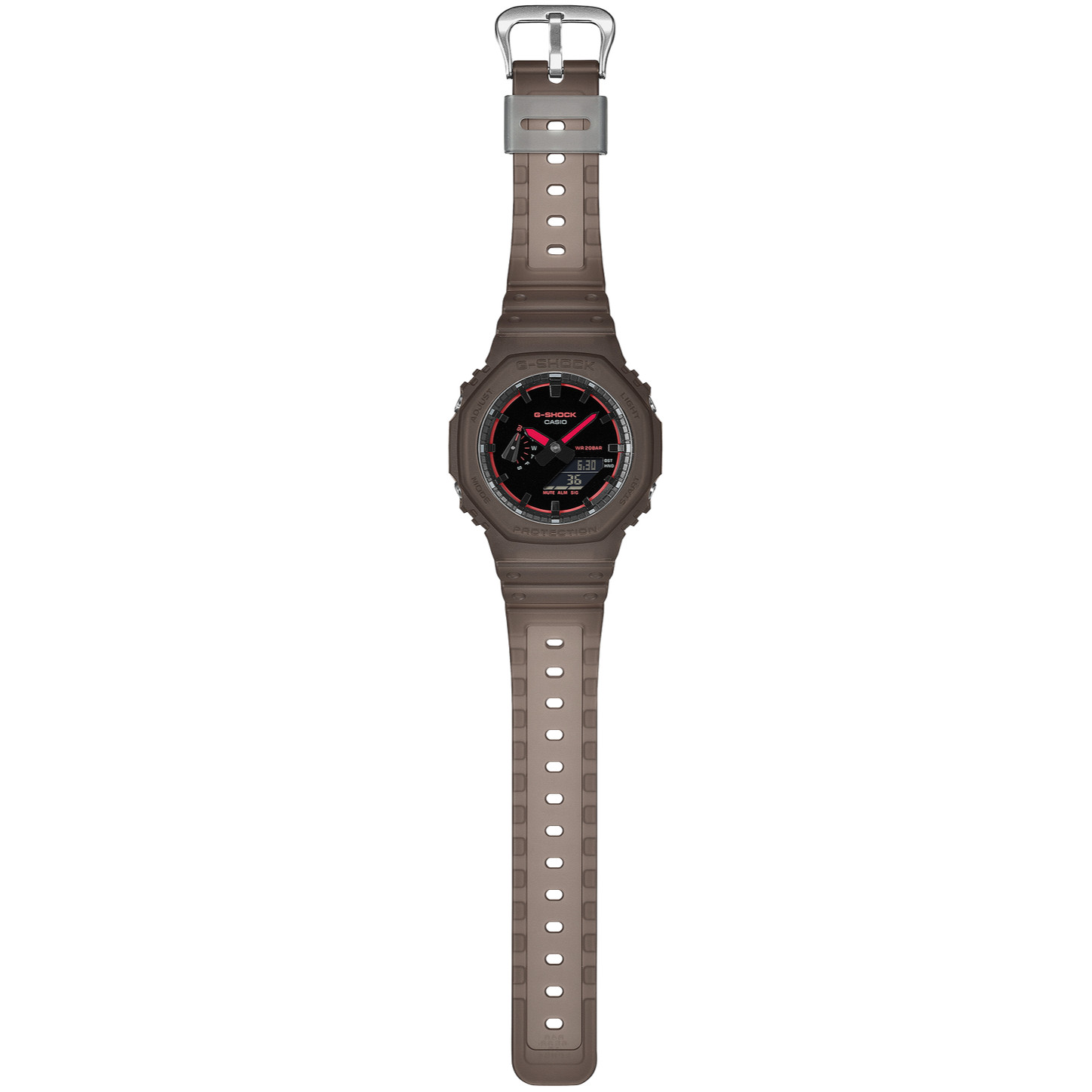 CASIO G-SHOCK GA-2100K-5AJF SMOKE LIGHT Analog Digital Watch Black Dial 45.4mm