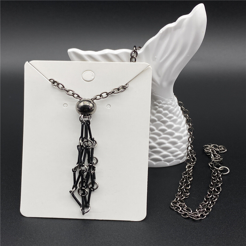 3PCS Stainless Steel Crystal Cage Necklace Holder Net Metal Chain Stone Holder