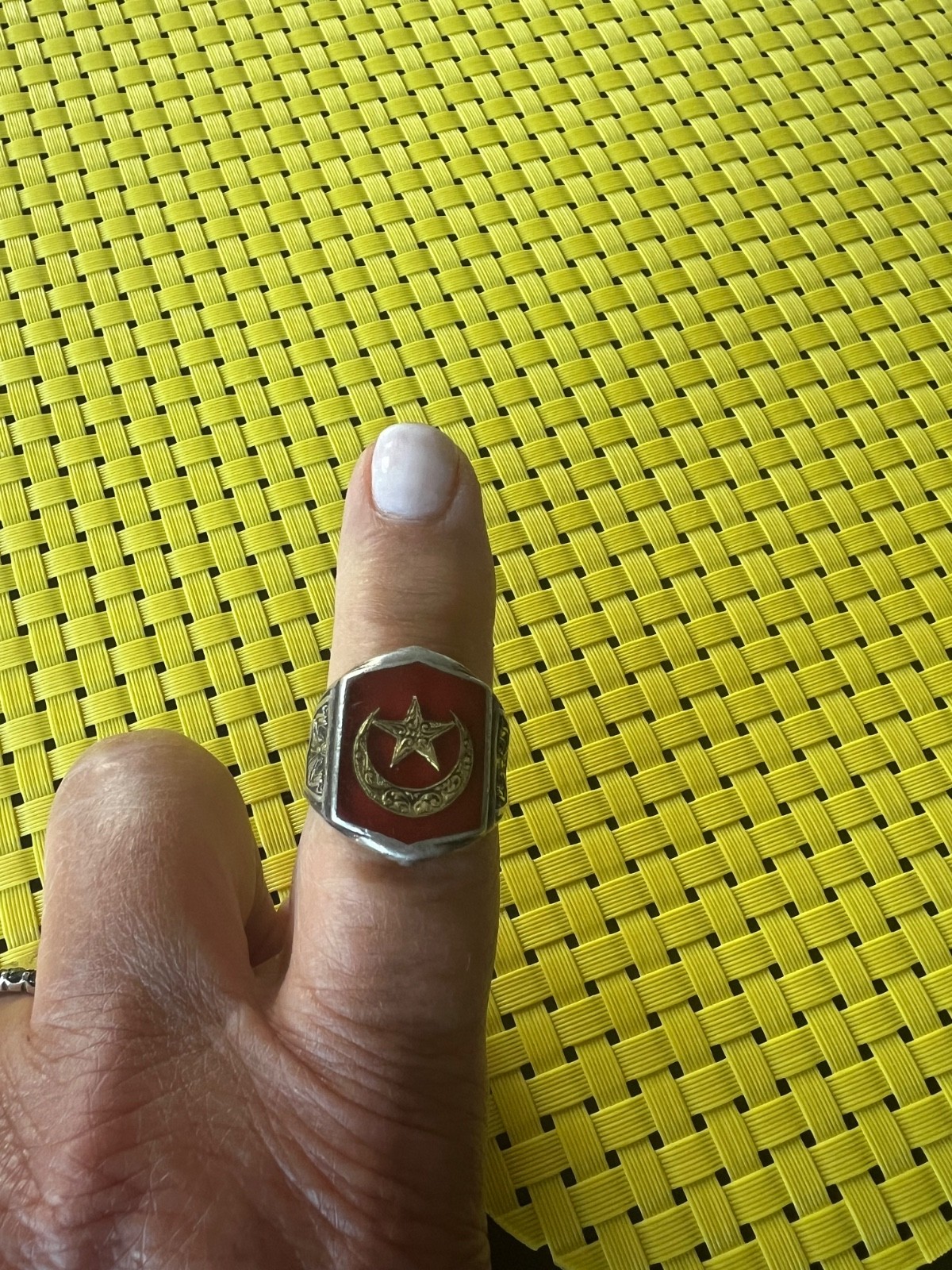 Malcolm X stainless steel ring for men. Size 9.5 Sometimes described as Turkish